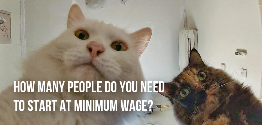 How many people do you need to start at minimum wage?
